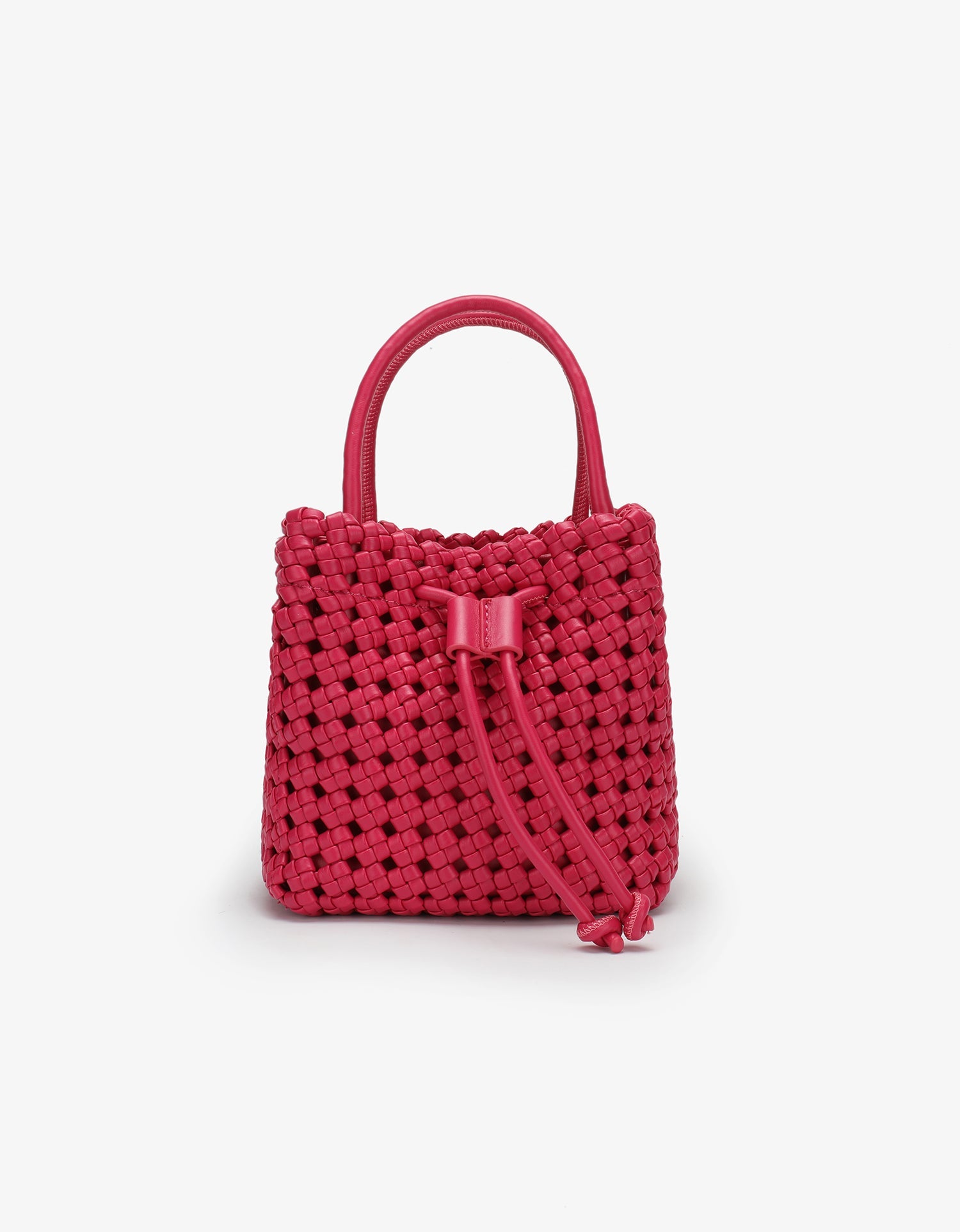 PERRIE BUCKET MINI WOVEN SQUARE MAGENTA - REMI/REID