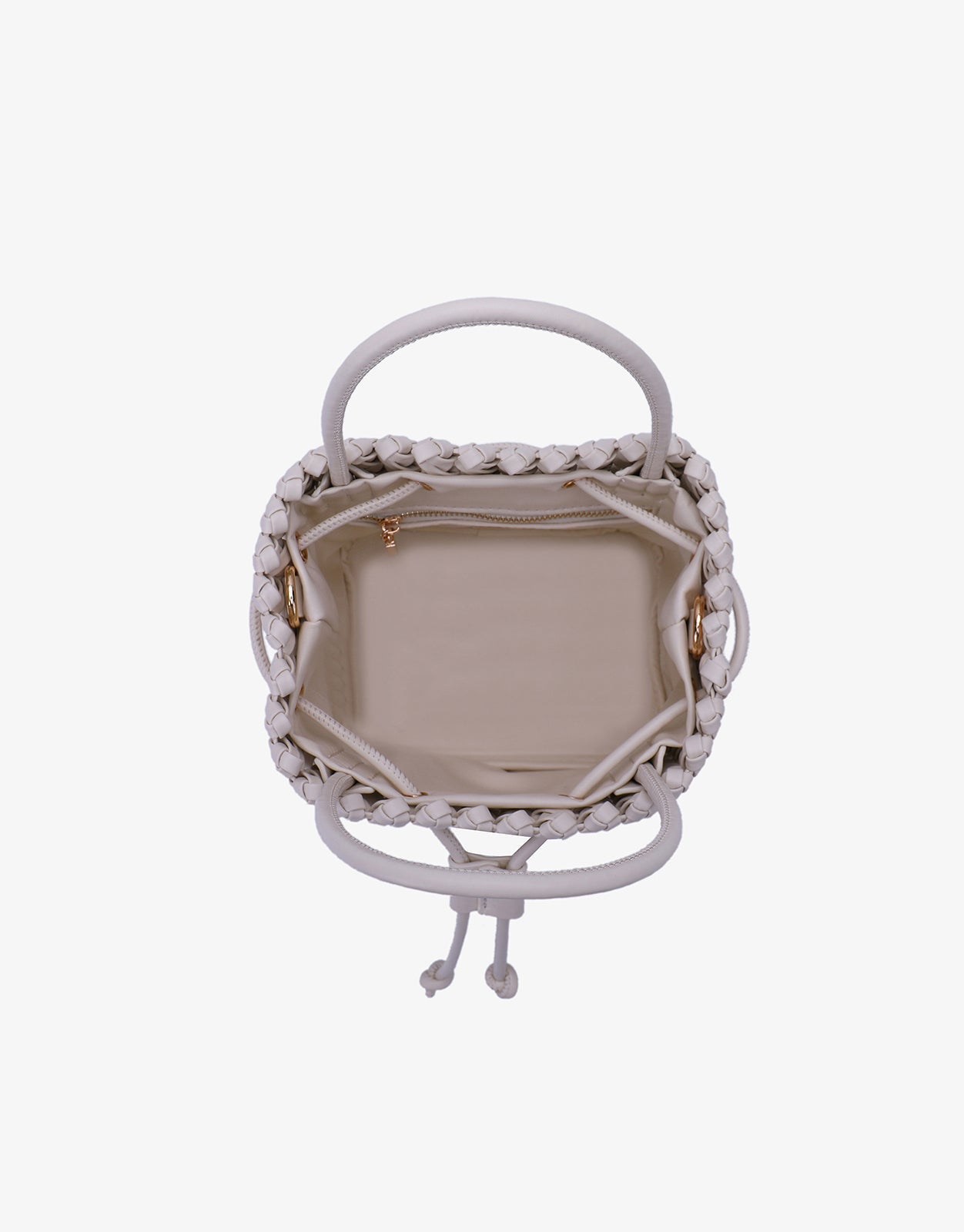 PERRIE BUCKET MINI WOVEN SQUARE OFF WHITE - REMI/REID