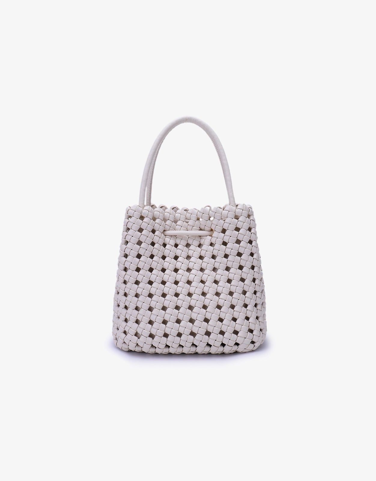 PERRIE BUCKET MINI WOVEN SQUARE OFF WHITE - REMI/REID