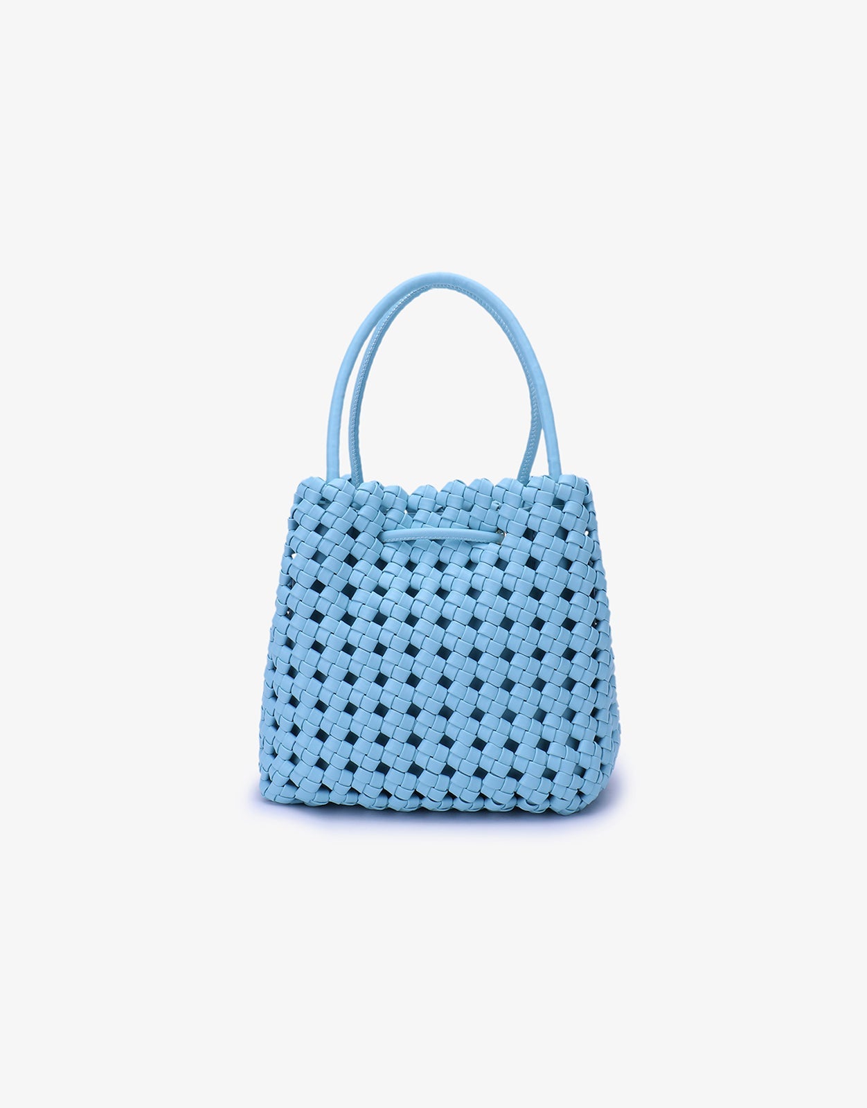PERRIE BUCKET MINI WOVEN SQUARE SKY BLUE - REMI/REID