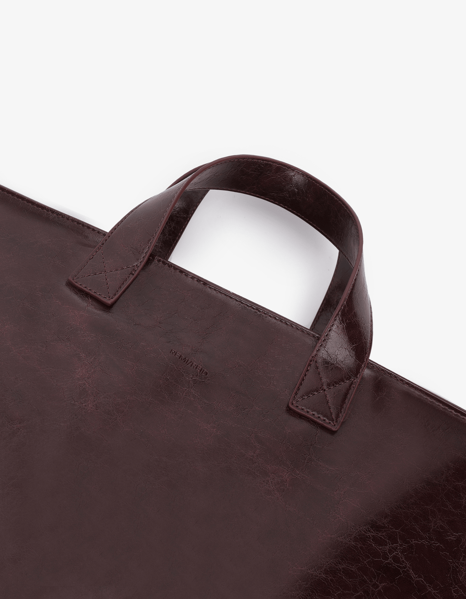 PLAISIR TOTE WAXED OXBLOOD - REMI/REID