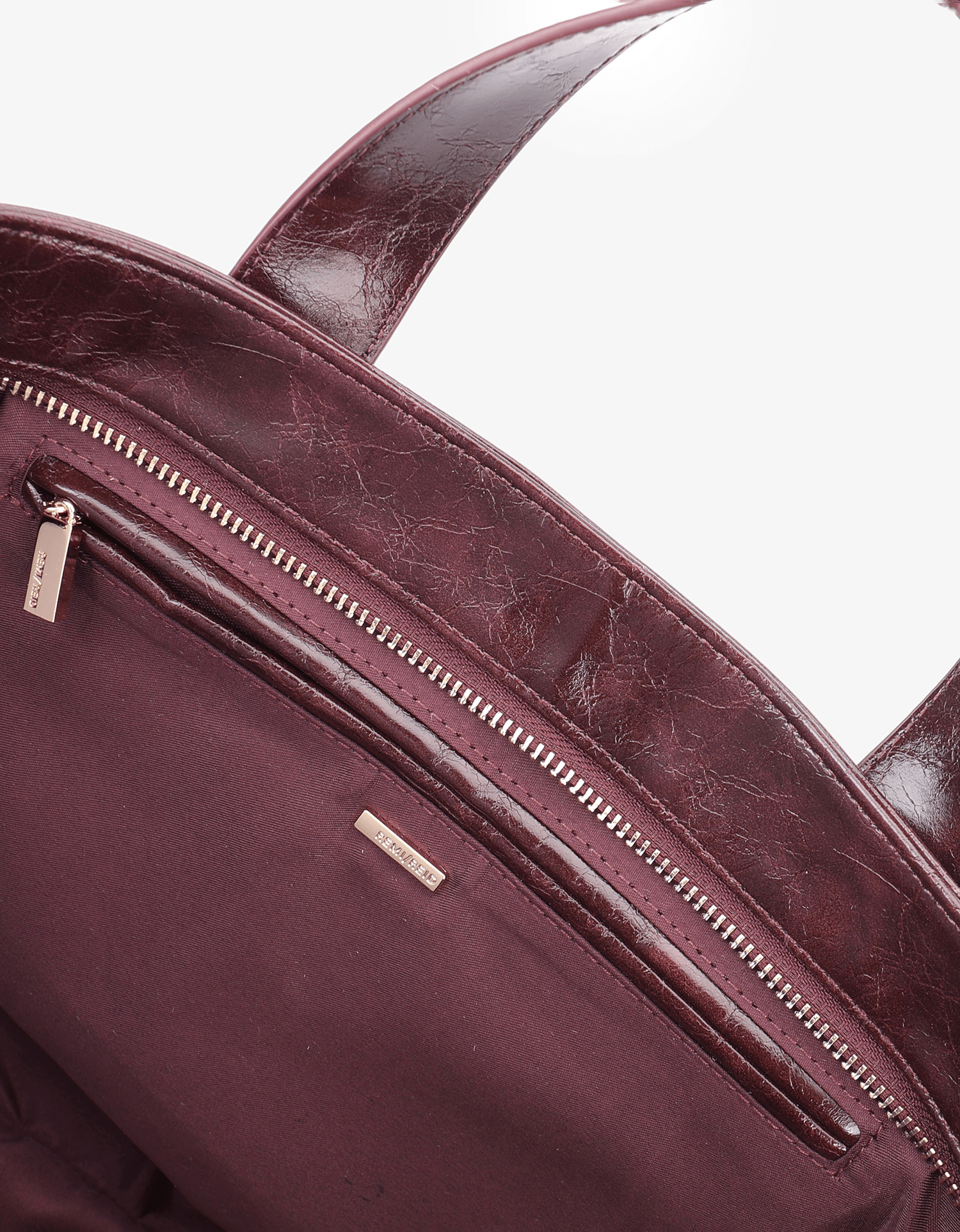 PLAISIR TOTE WAXED OXBLOOD - REMI/REID
