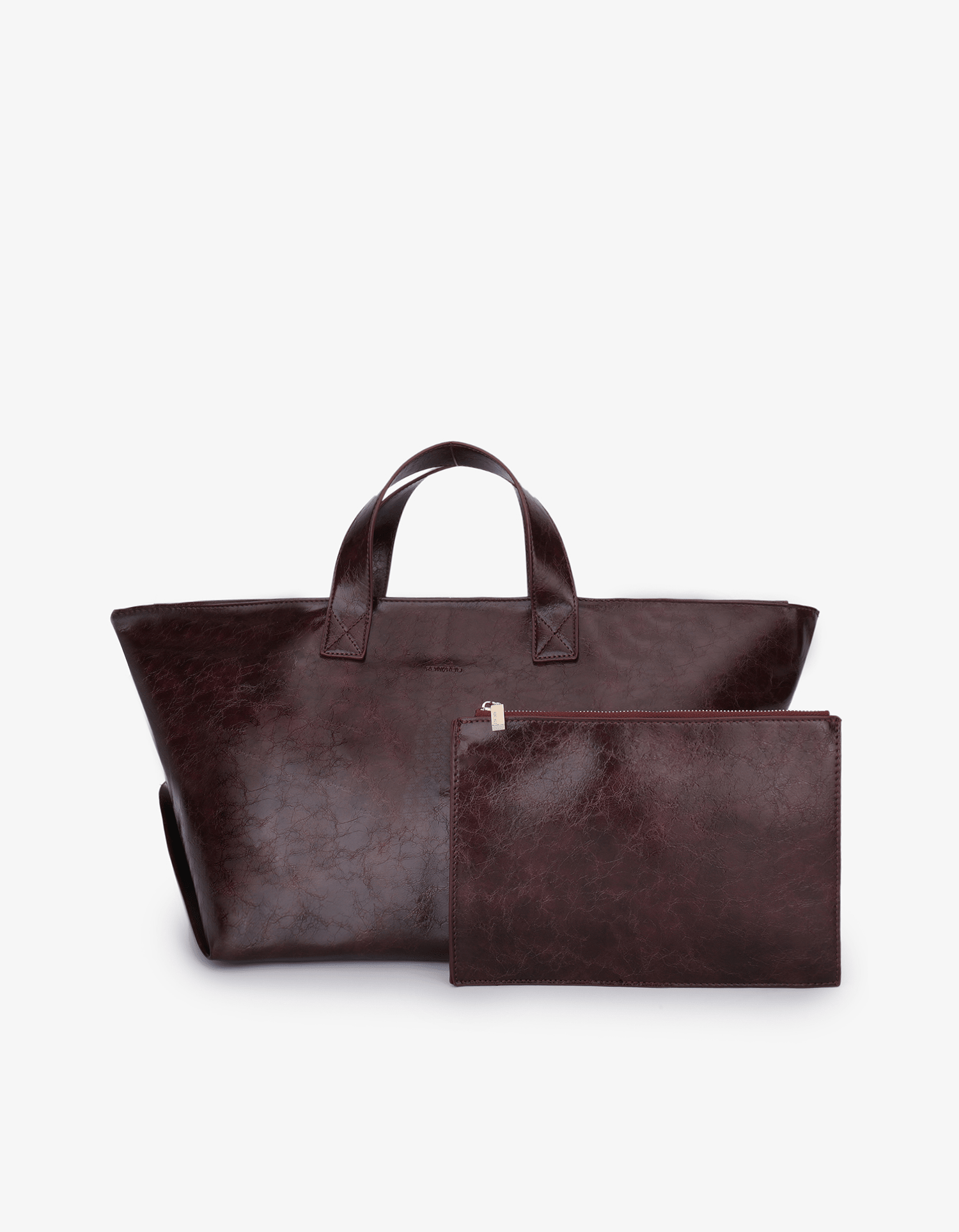 PLAISIR TOTE WAXED OXBLOOD - REMI/REID