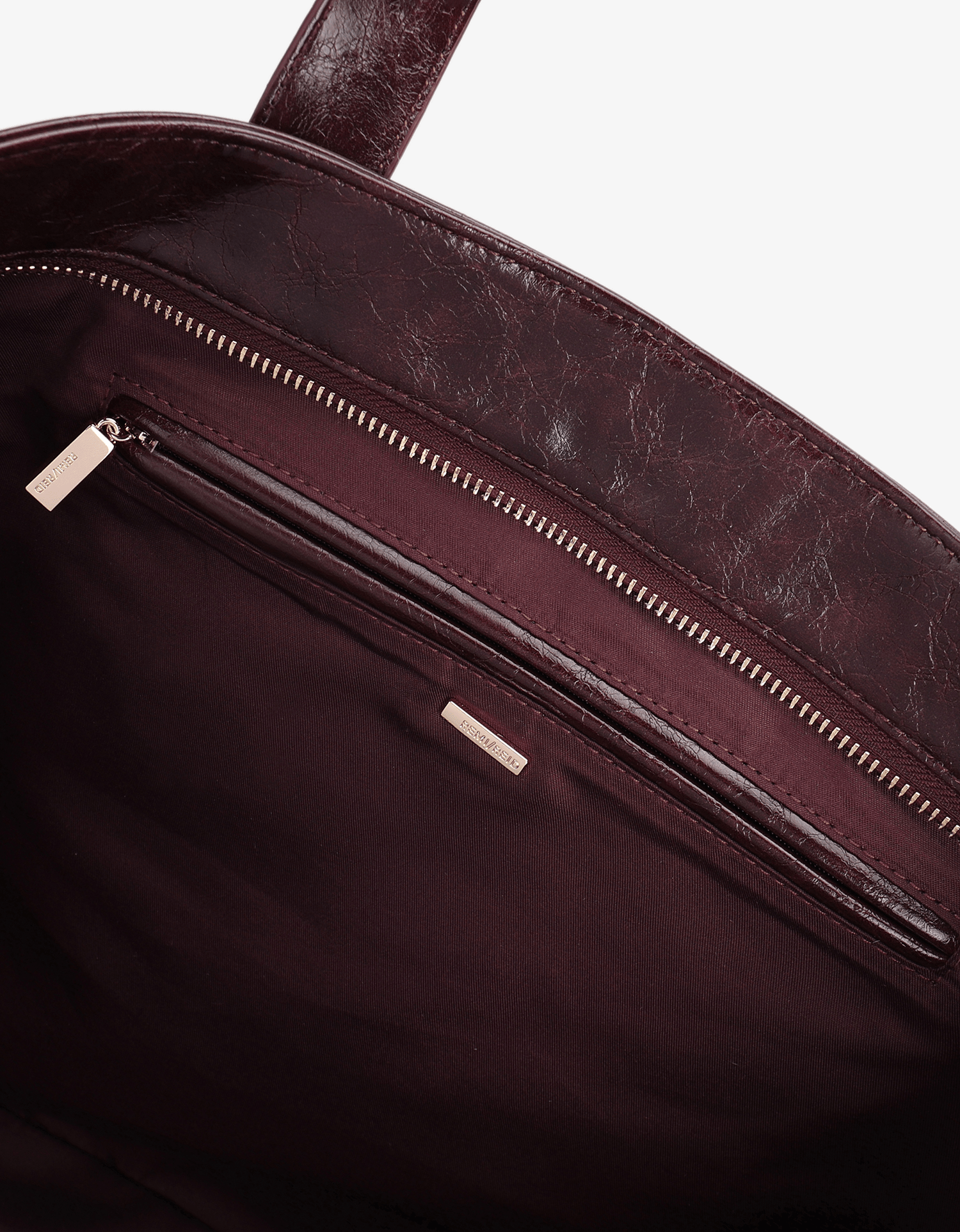 PLAISIR TOTE WAXED XL OXBLOOD - REMI/REID