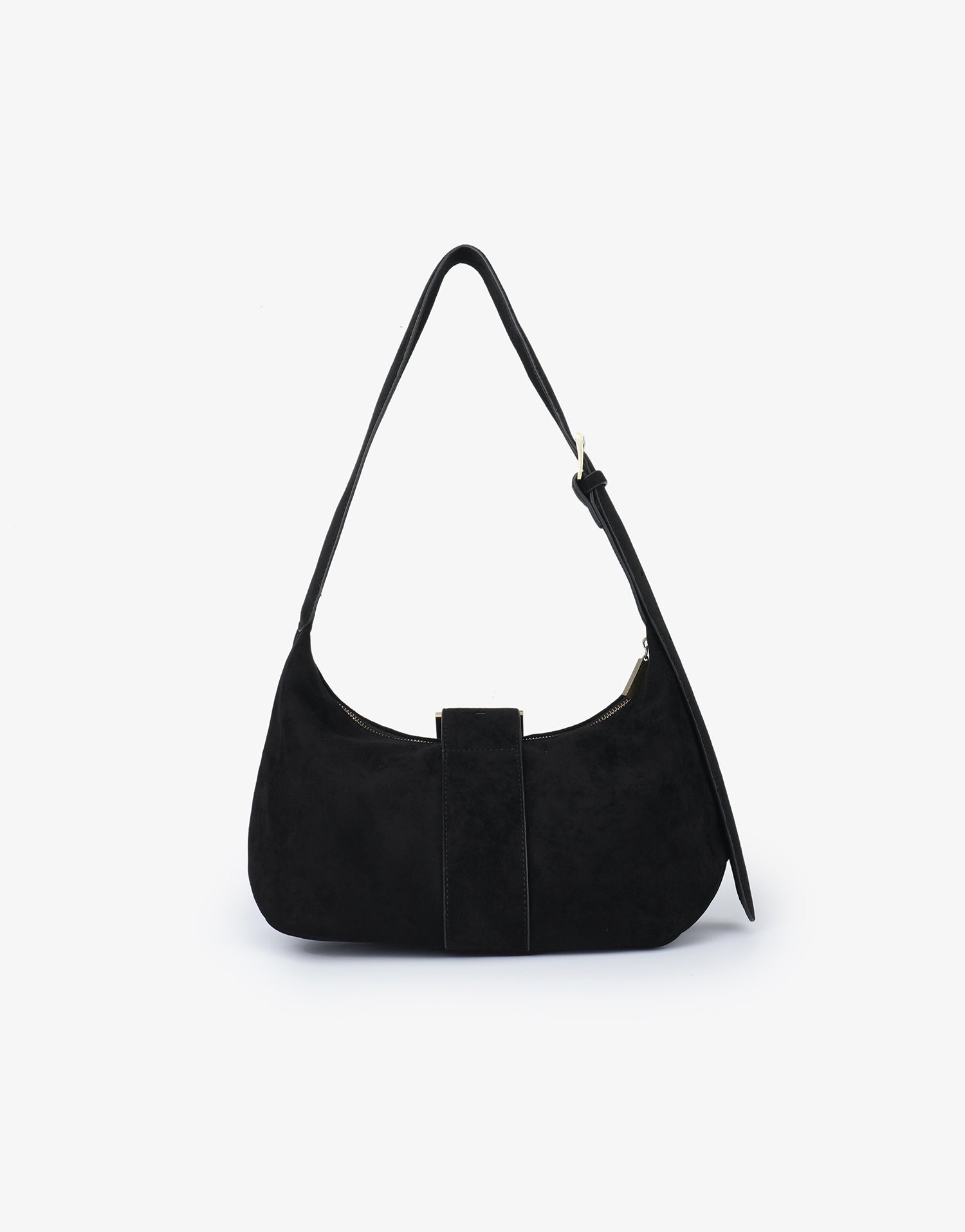 SANA SHOULDER FAUX SUEDE BLACK - REMI/REID