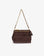 VASSEL FRINGE CLUTCH FAUX SUEDE CHOCOLATE - REMI/REID