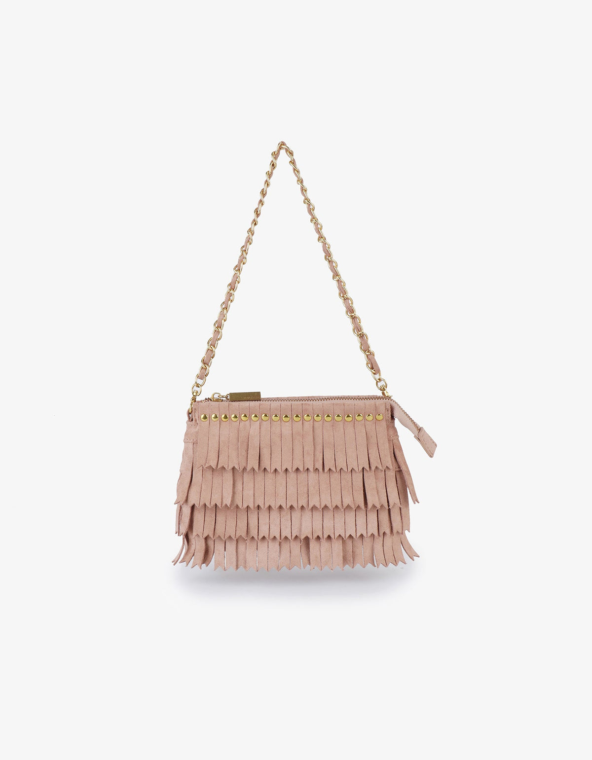 VASSEL FRINGE CLUTCH FAUX SUEDE FOUNDATION - REMI/REID