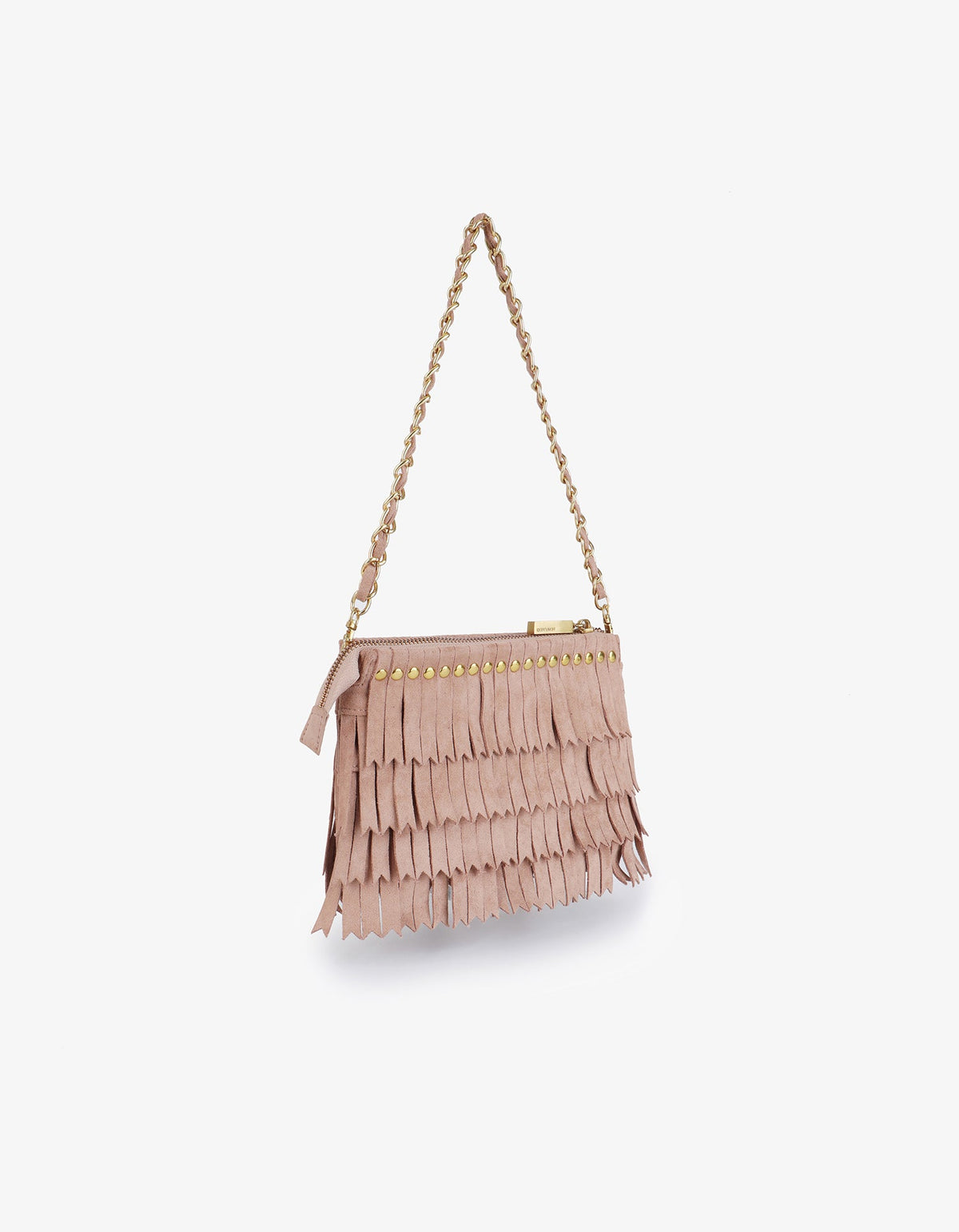 VASSEL FRINGE CLUTCH FAUX SUEDE FOUNDATION - REMI/REID