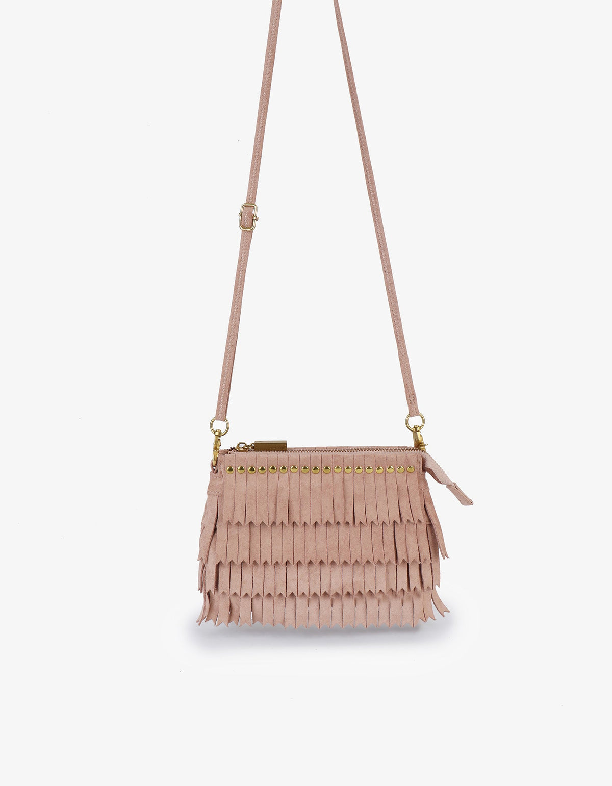 VASSEL FRINGE CLUTCH FAUX SUEDE FOUNDATION - REMI/REID