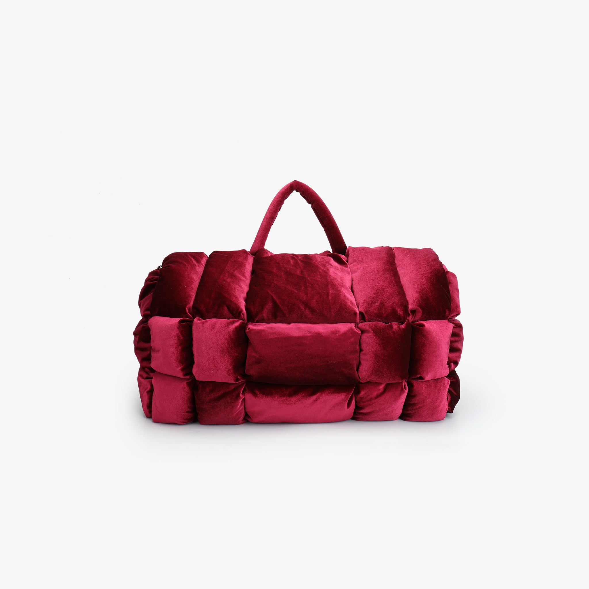 WELBY VELVET PUFFER OVERNIGHTER BERRY - REMI/REID