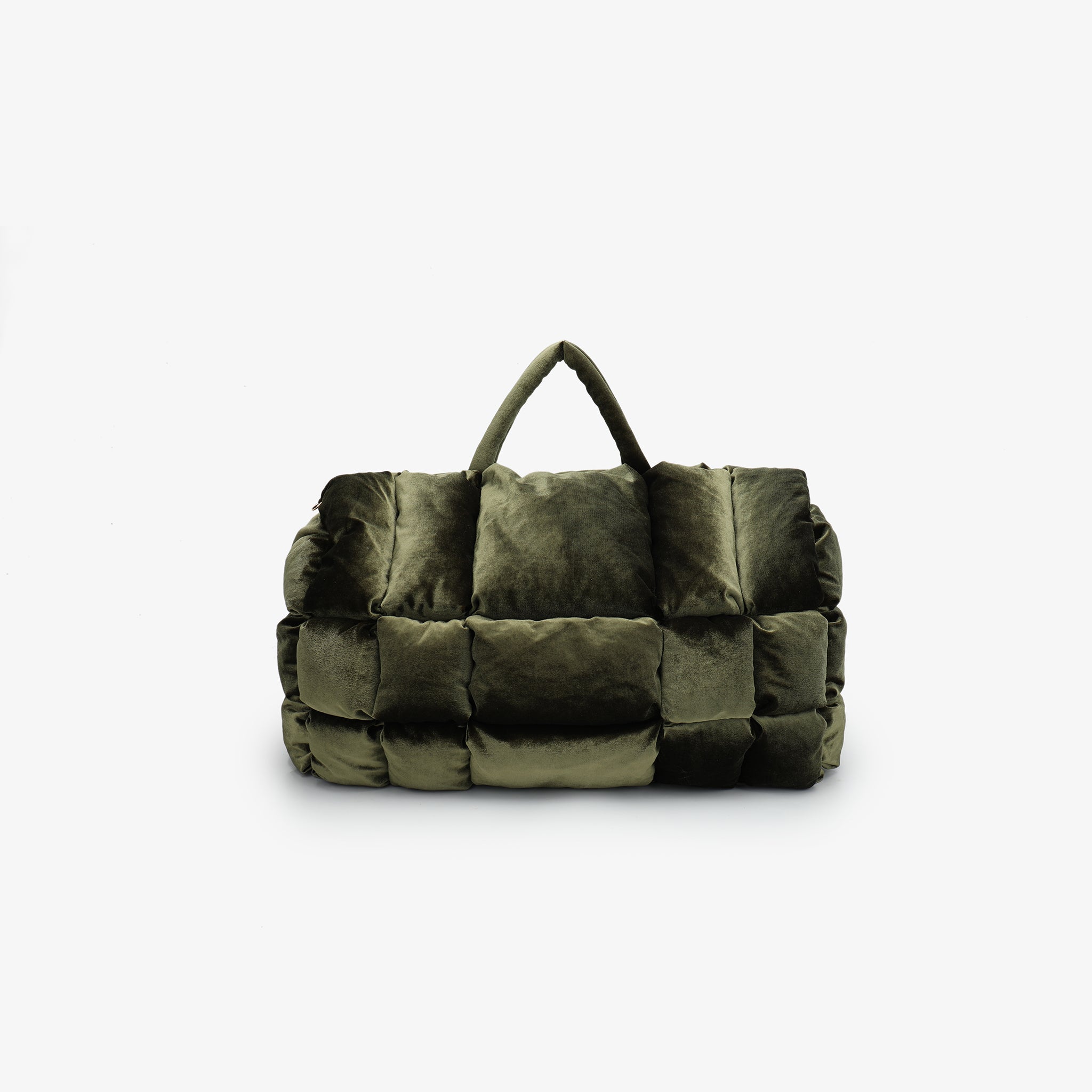 WELBY VELVET PUFFER OVERNIGHTER OLIVE - REMI/REID