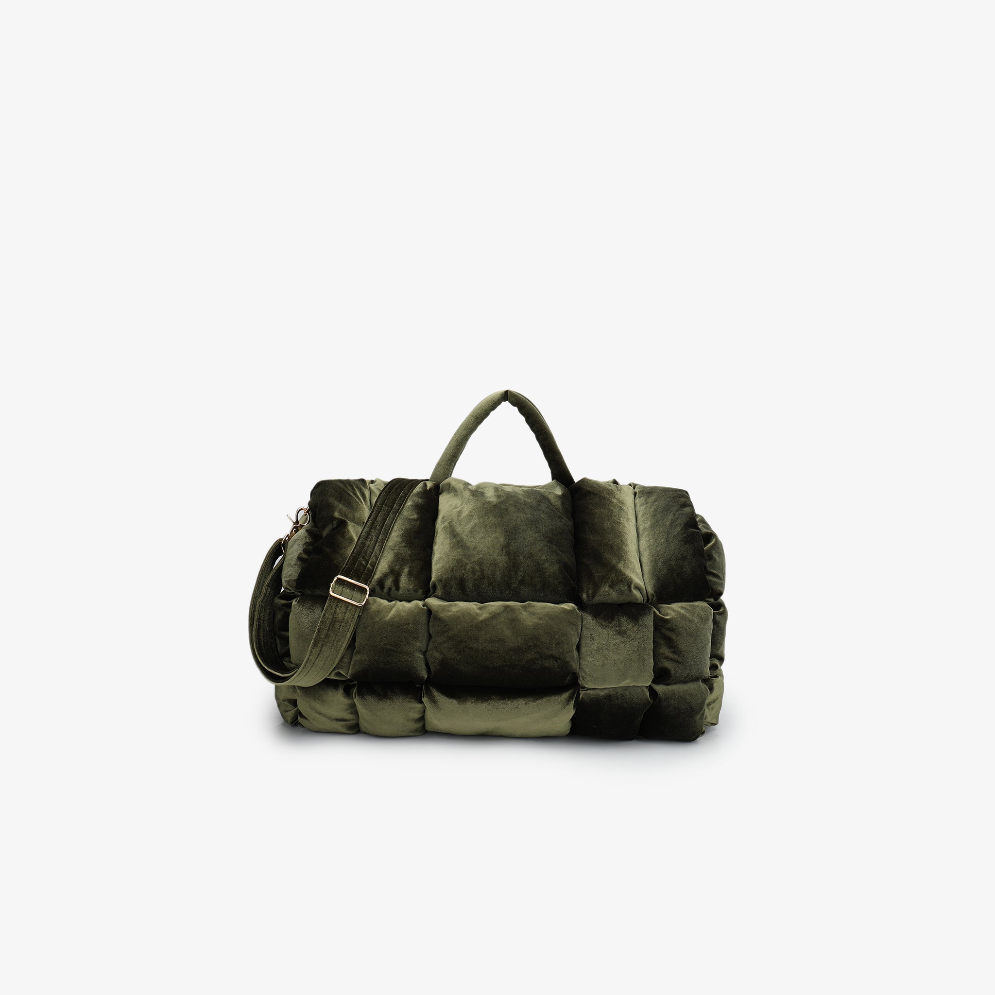 WELBY VELVET PUFFER OVERNIGHTER OLIVE - REMI/REID