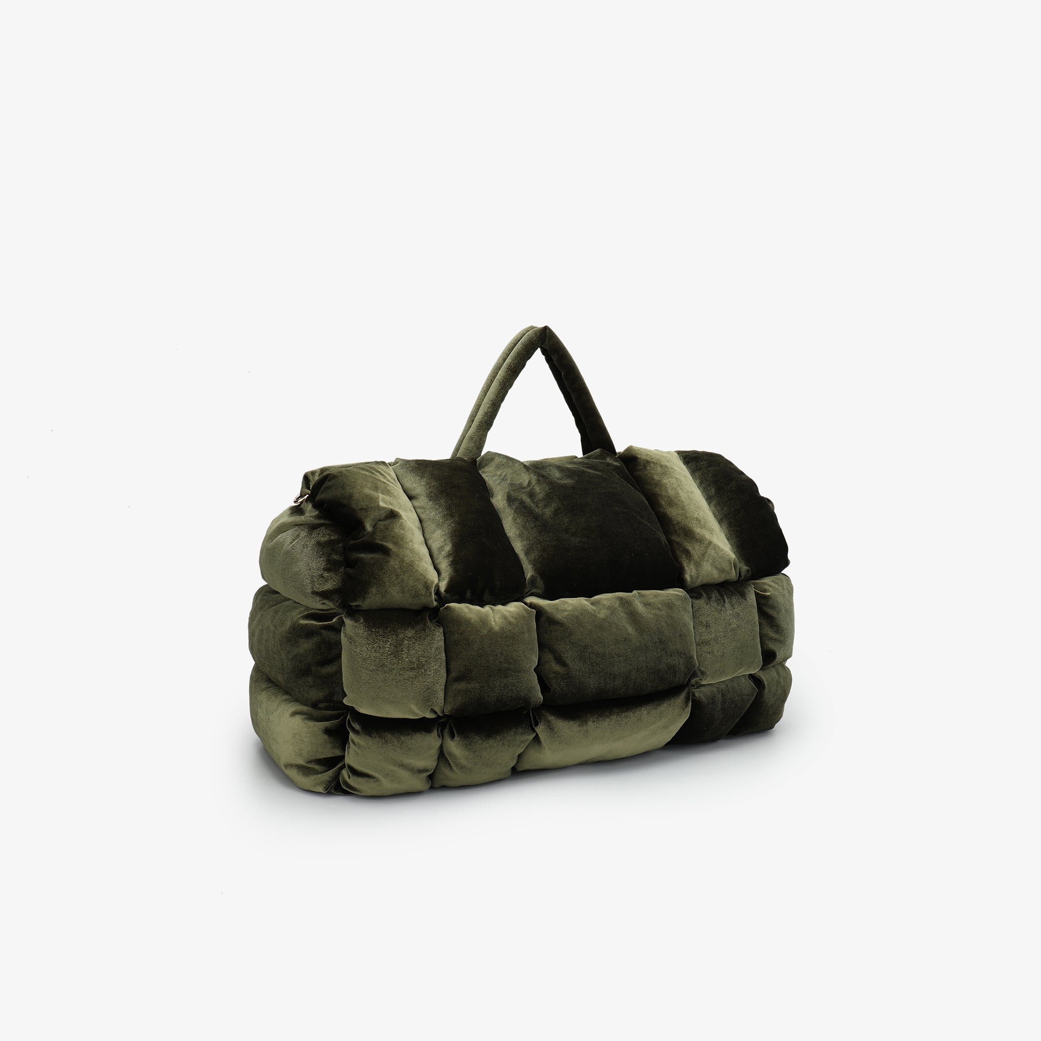 WELBY VELVET PUFFER OVERNIGHTER OLIVE - REMI/REID
