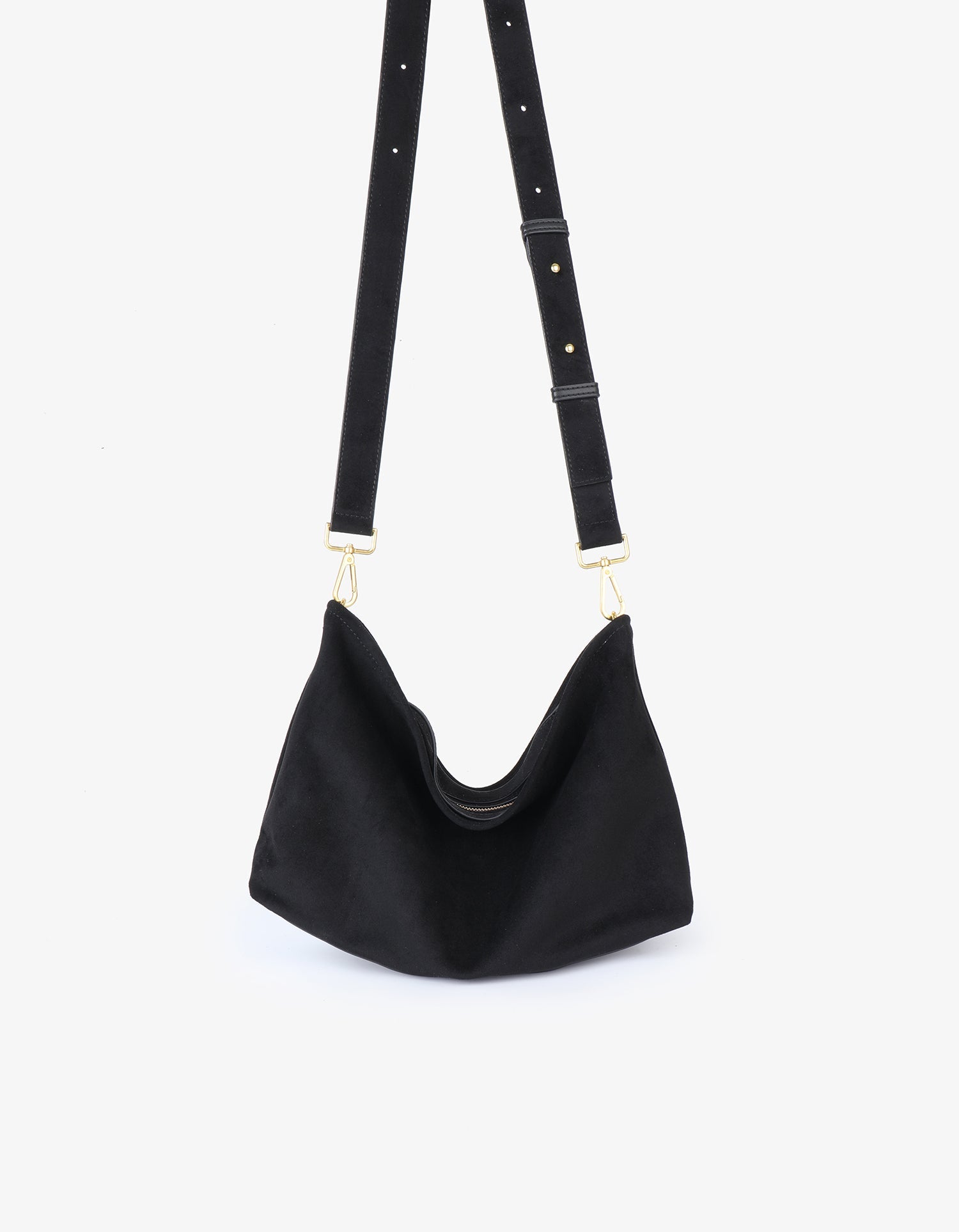 WITT SATCHEL FAUX SUEDE BLACK - REMI/REID