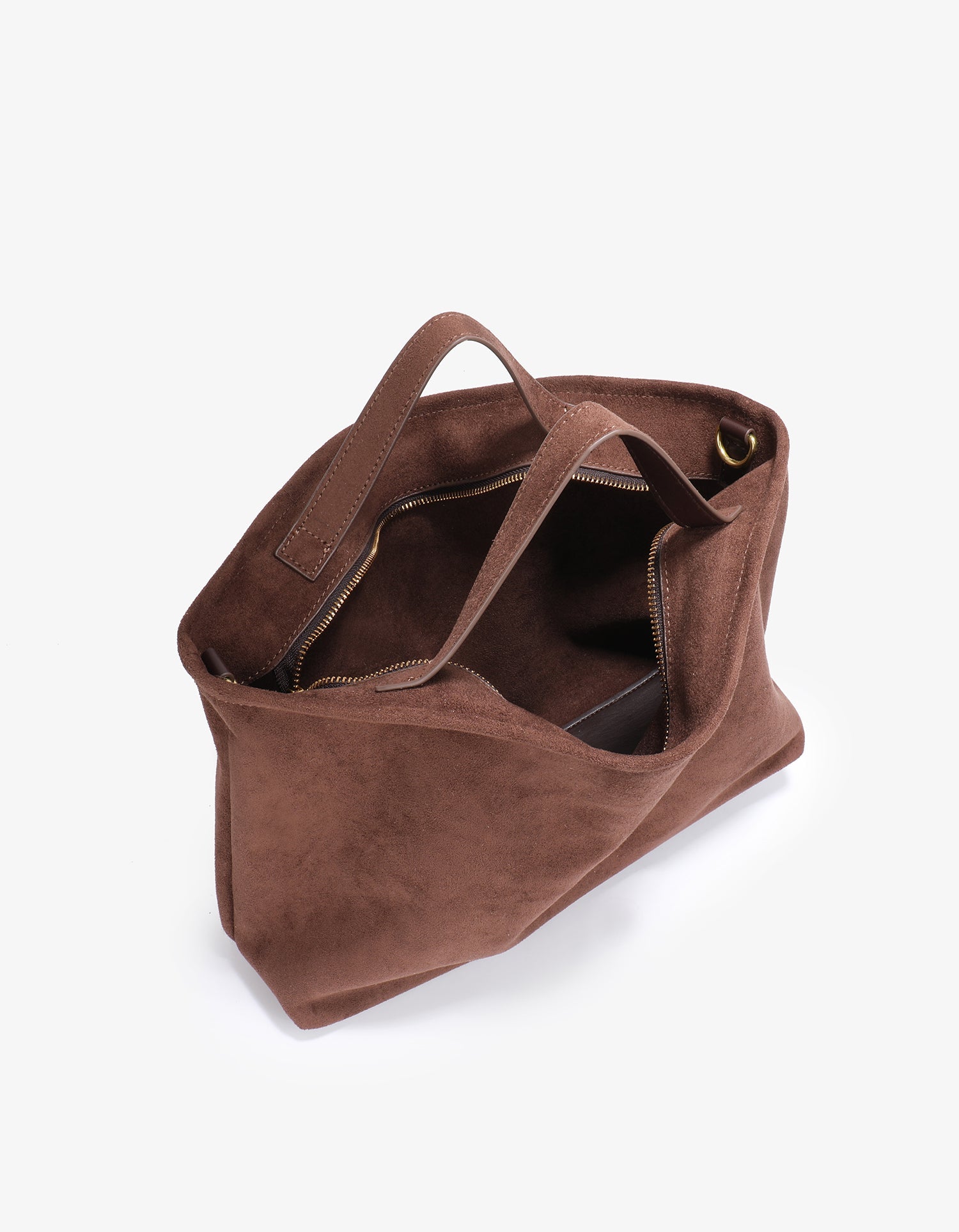 WITT SATCHEL FAUX SUEDE CHOCOLATE - REMI/REID