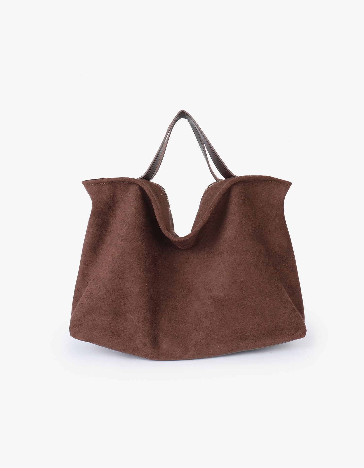 WITT SATCHEL FAUX SUEDE CHOCOLATE - REMI/REID