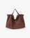 WITT SATCHEL FAUX SUEDE CHOCOLATE - REMI/REID