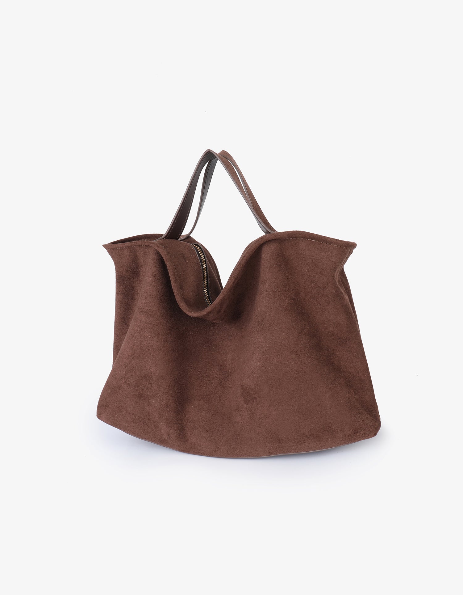 WITT SATCHEL FAUX SUEDE CHOCOLATE - REMI/REID