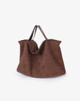 WITT SATCHEL FAUX SUEDE CHOCOLATE - REMI/REID