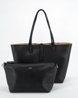 DEPARTURE TOTE PERFORATED SQUARE BLACK/NUDE