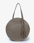 ALISON CIRCLE TOTE TAUPE/LIME