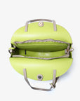 ALISON CIRCLE TOTE TAUPE/LIME