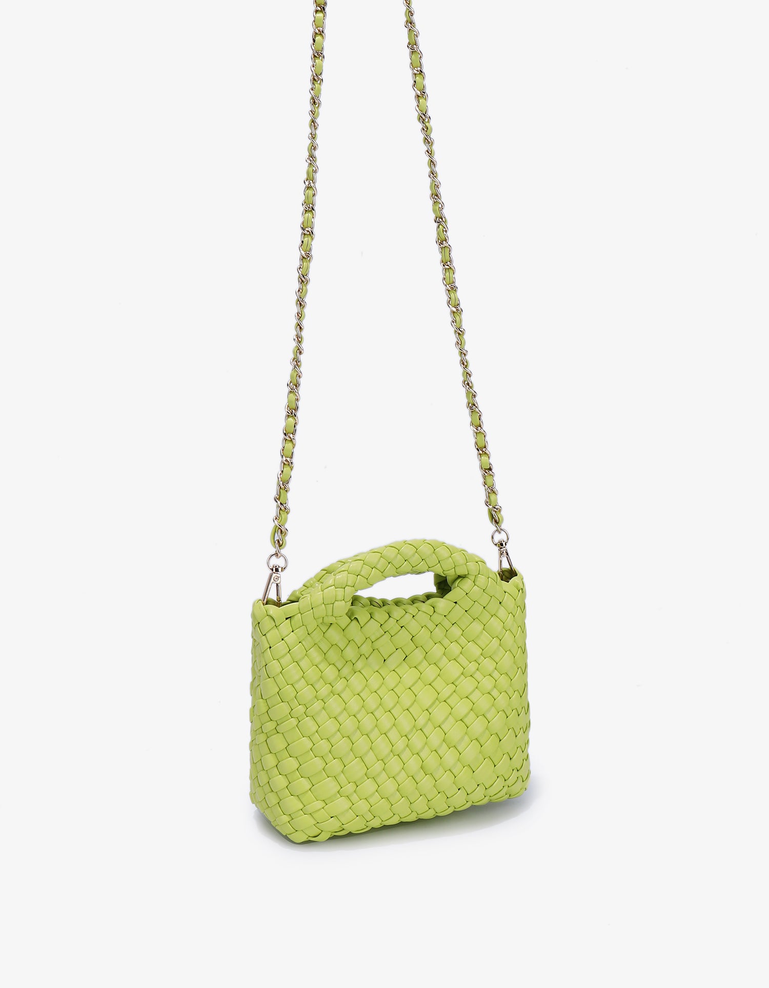 EVERLEIGH WOVEN MINI TOTE CHARTREUSE