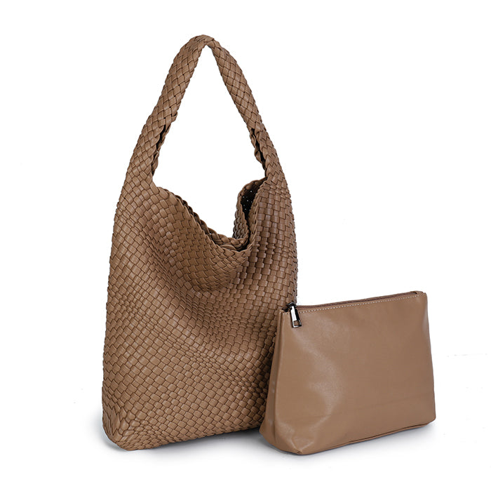 EVERLEIGH WOVEN SHOULDER TAUPE