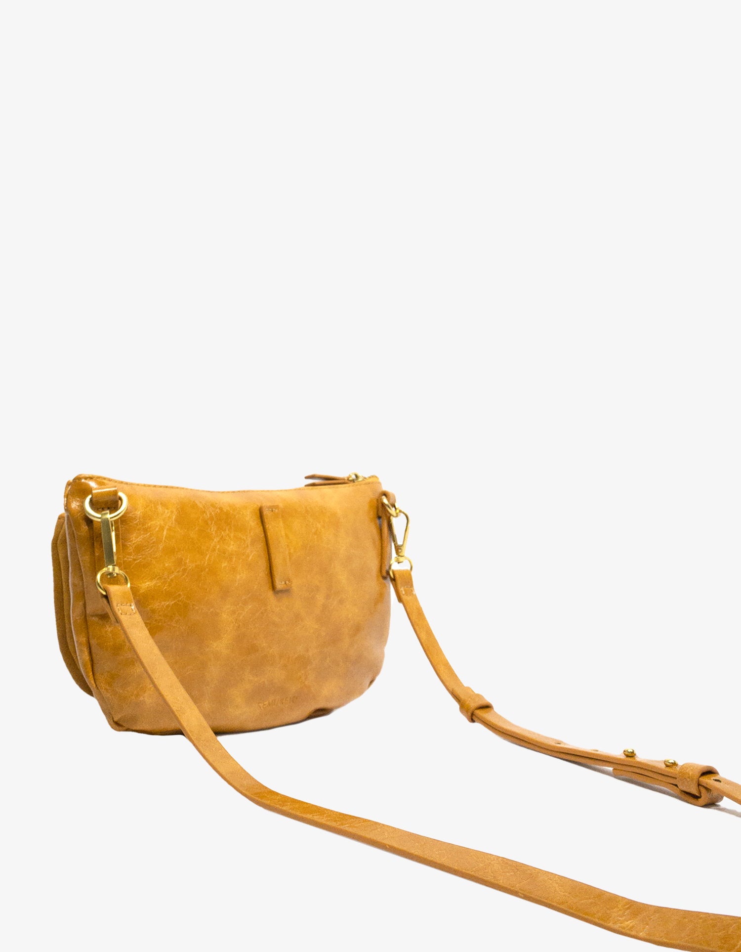 LEO CONVERTIBLE CROSSBODY SLING AND BELT BAG LARGE WAXED MARIGOLD