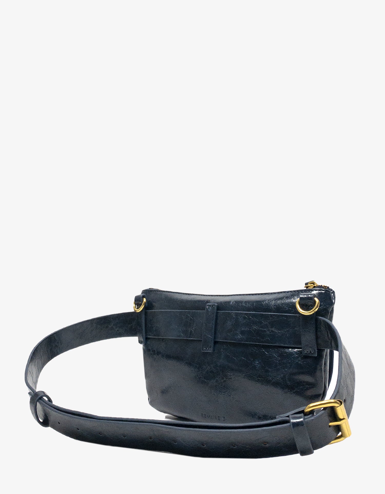 LEO CONVERTIBLE CROSSBODY SLING AND BELT BAG LARGE WAXED NAVY