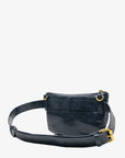 LEO CONVERTIBLE CROSSBODY SLING AND BELT BAG LARGE WAXED NAVY