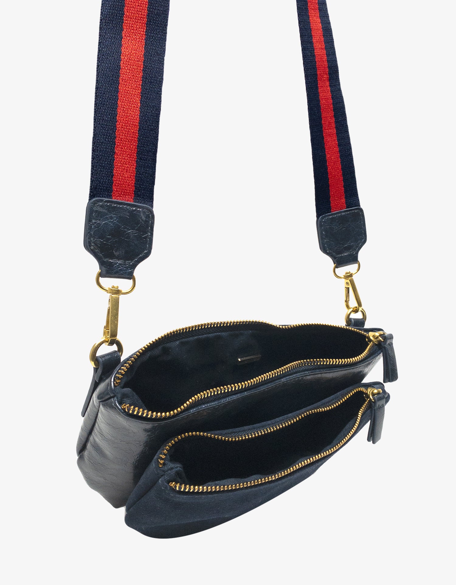 LEO CONVERTIBLE CROSSBODY SLING AND BELT BAG LARGE WAXED NAVY