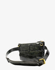 LEO CONVERTIBLE CROSSBODY SLING AND BELT BAG LARGE WAXED OLIVE