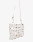 LINDY CLUTCH WOVEN LARGE OFF WHITE