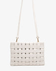 LINDY CLUTCH WOVEN LARGE OFF WHITE