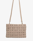 LINDY CLUTCH WOVEN LARGE LIGHT TAN