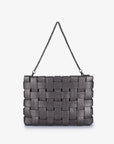 LINDY CLUTCH WOVEN LARGE ANTHRACITE