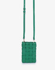 LINDY WOVEN CELLPHONE GREEN