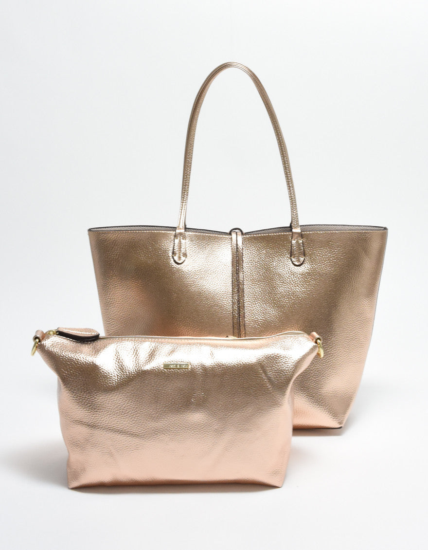 DEPARTURE TOTE CHAMPAGNE/STONE