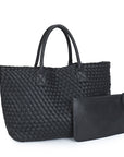 BELLO WOVEN TOTE BLACK