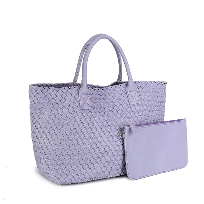 BELLO WOVEN TOTE LAVENDER