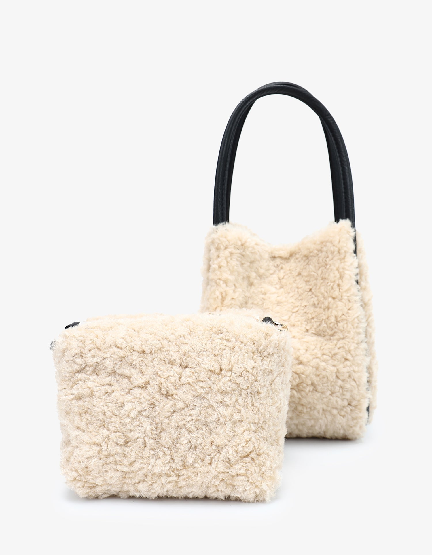 HOLLACE MINI TOTE SHEARLING CREAM - REMI/REID