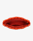 LINDY WOVEN CLUTCH SMALL ORANGE