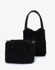 HOLLACE MINI TOTE SHEARLING BLACK