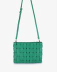 LINDY CLUTCH WOVEN LARGE GREEN