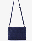 LINDY CLUTCH WOVEN LARGE NAVY