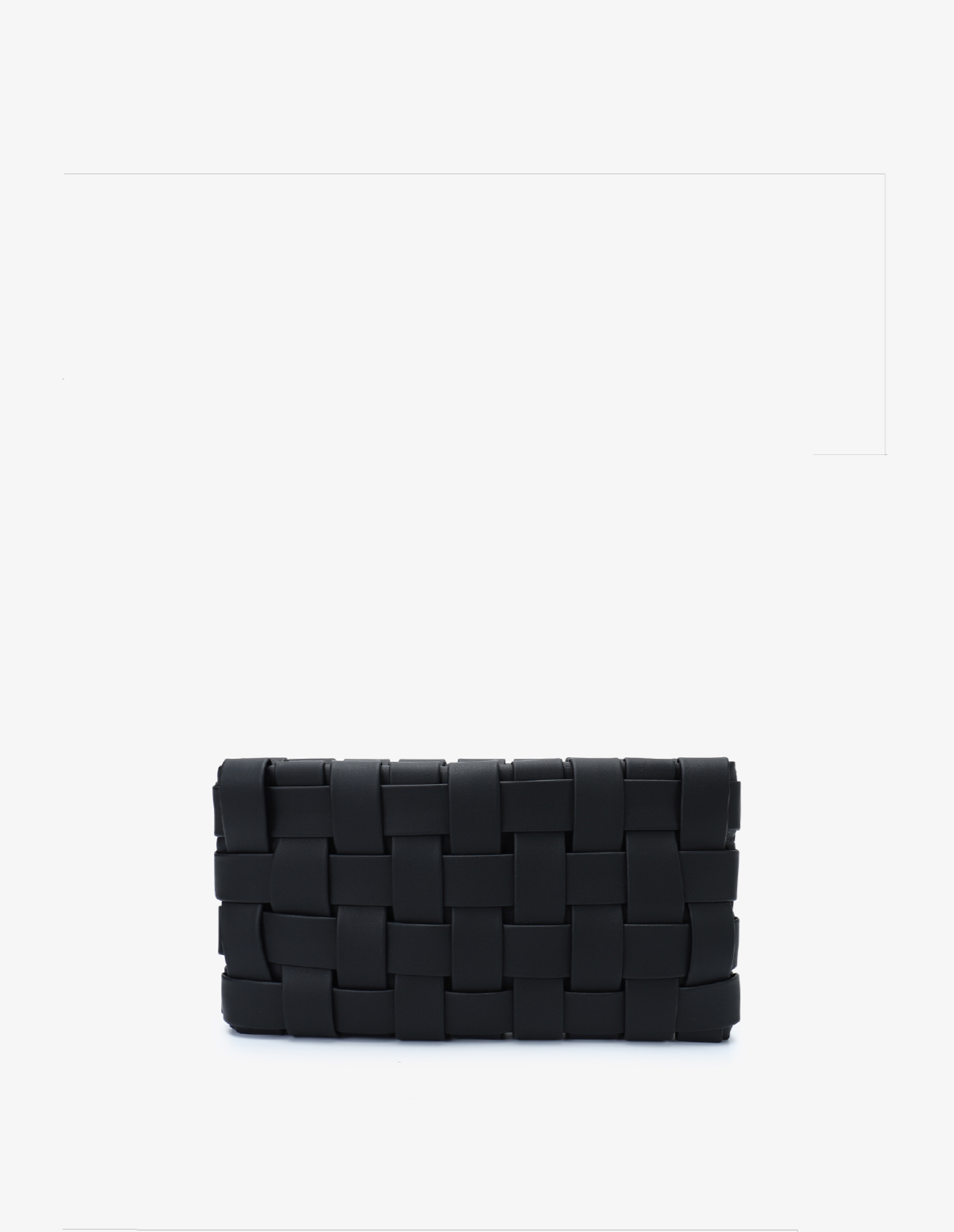 LINDY WOVEN CLUTCH SMALL BLACK