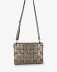 LINDY CLUTCH WOVEN LARGE GOLD