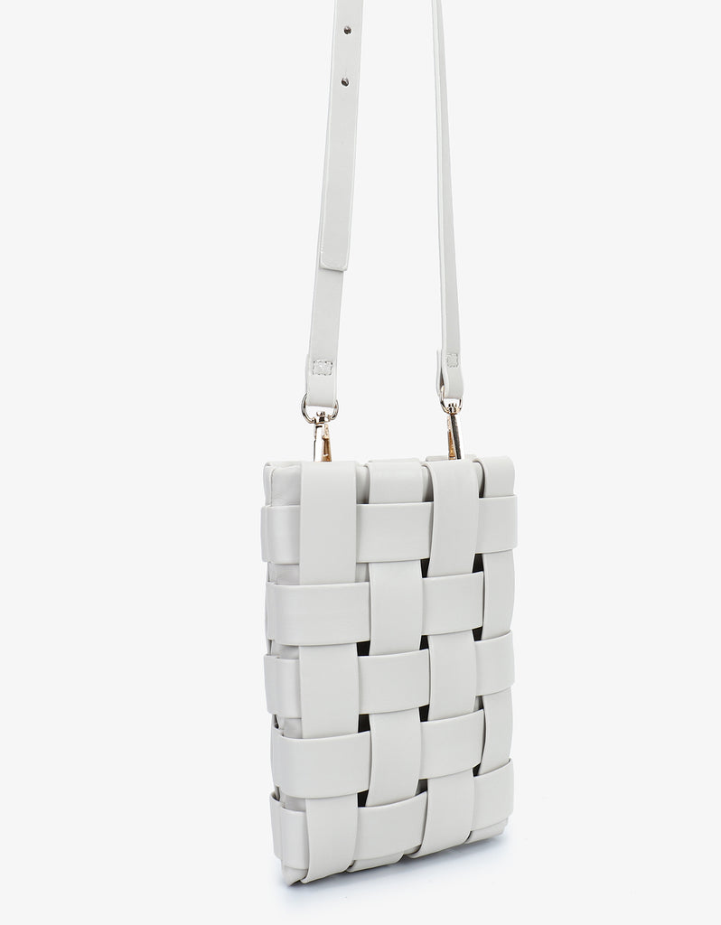 LINDY WOVEN CELLPHONE OFF-WHITE