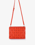 LINDY CLUTCH WOVEN LARGE ORANGE